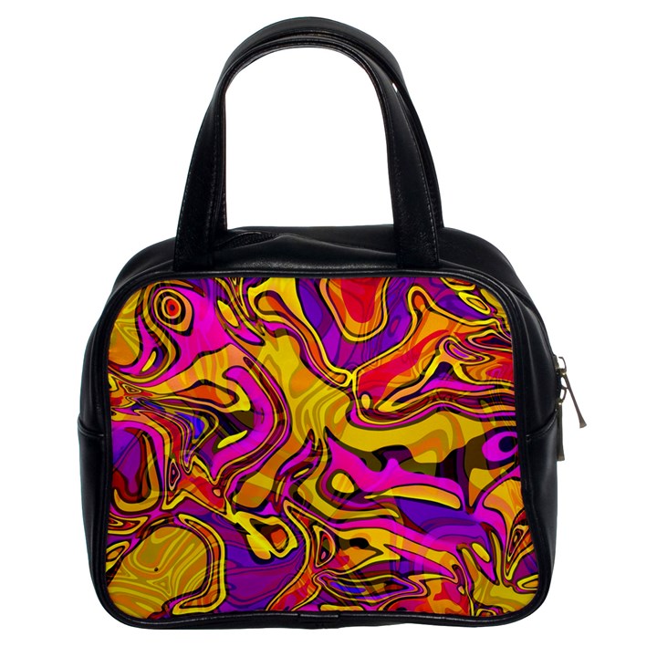 Colorful Boho Swirls Pattern Classic Handbag (Two Sides)