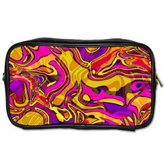 Colorful Boho Swirls Pattern Toiletries Bag (one Side) by SpinnyChairDesigns