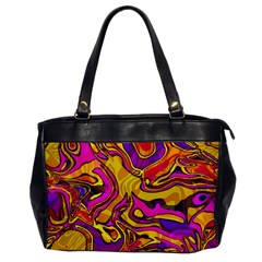 Colorful Boho Swirls Pattern Oversize Office Handbag