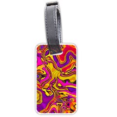 Colorful Boho Swirls Pattern Luggage Tag (one side)