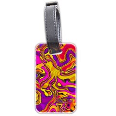 Colorful Boho Swirls Pattern Luggage Tag (two sides)