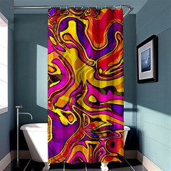 Colorful Boho Swirls Pattern Shower Curtain 36  x 72  (Stall) 