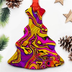 Colorful Boho Swirls Pattern Ornament (Christmas Tree) 