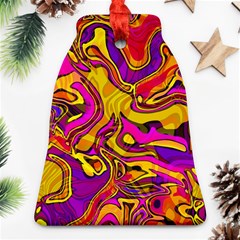 Colorful Boho Swirls Pattern Ornament (Bell)