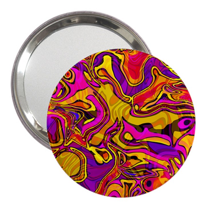 Colorful Boho Swirls Pattern 3  Handbag Mirrors