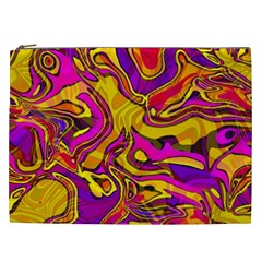 Colorful Boho Swirls Pattern Cosmetic Bag (XXL)