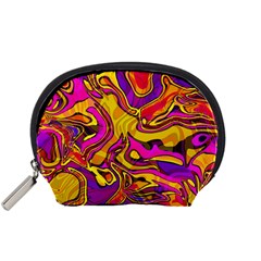 Colorful Boho Swirls Pattern Accessory Pouch (Small)