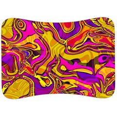 Colorful Boho Swirls Pattern Velour Seat Head Rest Cushion