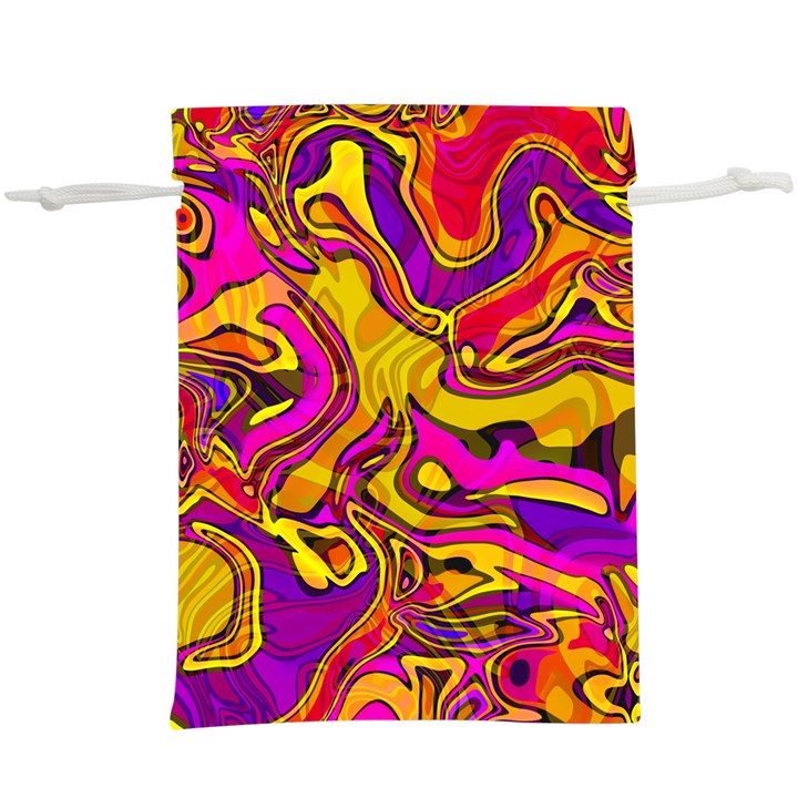 Colorful Boho Swirls Pattern  Lightweight Drawstring Pouch (XL)