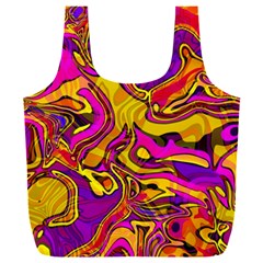 Colorful Boho Swirls Pattern Full Print Recycle Bag (xxxl) by SpinnyChairDesigns