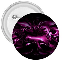 Black Magenta Abstract Art 3  Buttons by SpinnyChairDesigns