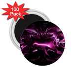 Black Magenta Abstract Art 2.25  Magnets (100 pack)  Front