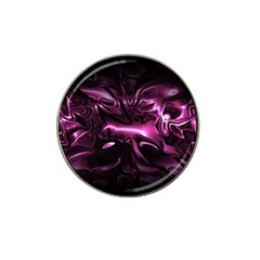 Black Magenta Abstract Art Hat Clip Ball Marker (4 Pack) by SpinnyChairDesigns