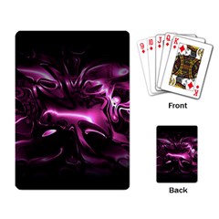 Black Magenta Abstract Art Playing Cards Single Design (rectangle) by SpinnyChairDesigns