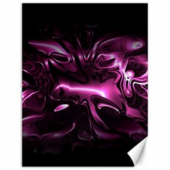 Black Magenta Abstract Art Canvas 12  X 16  by SpinnyChairDesigns