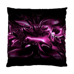 Black Magenta Abstract Art Standard Cushion Case (one Side) by SpinnyChairDesigns