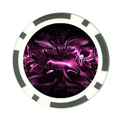 Black Magenta Abstract Art Poker Chip Card Guard (10 Pack) by SpinnyChairDesigns