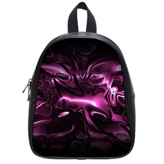 Black Magenta Abstract Art School Bag (small) by SpinnyChairDesigns