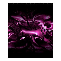 Black Magenta Abstract Art Shower Curtain 60  X 72  (medium)  by SpinnyChairDesigns