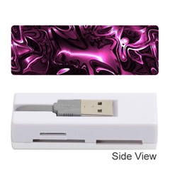 Black Magenta Abstract Art Memory Card Reader (stick) by SpinnyChairDesigns