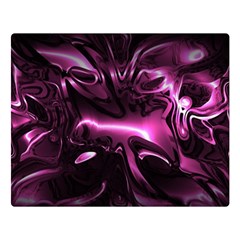 Black Magenta Abstract Art Double Sided Flano Blanket (large)  by SpinnyChairDesigns