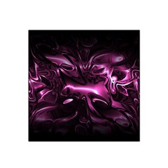 Black Magenta Abstract Art Satin Bandana Scarf by SpinnyChairDesigns