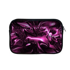 Black Magenta Abstract Art Apple Macbook Pro 13  Zipper Case by SpinnyChairDesigns