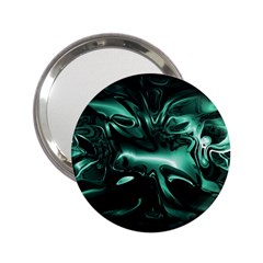 Biscay Green Black Abstract Art 2 25  Handbag Mirrors by SpinnyChairDesigns