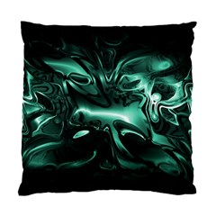 Biscay Green Black Abstract Art Standard Cushion Case (two Sides) by SpinnyChairDesigns