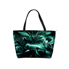 Biscay Green Black Abstract Art Classic Shoulder Handbag by SpinnyChairDesigns