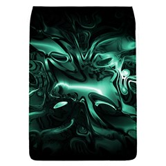 Biscay Green Black Abstract Art Removable Flap Cover (l) by SpinnyChairDesigns