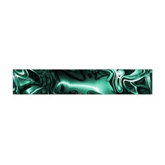 Biscay Green Black Abstract Art Flano Scarf (mini) by SpinnyChairDesigns