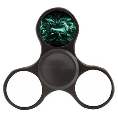 Biscay Green Black Abstract Art Finger Spinner by SpinnyChairDesigns