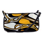 Black Yellow White Abstract Art Shoulder Clutch Bag Front