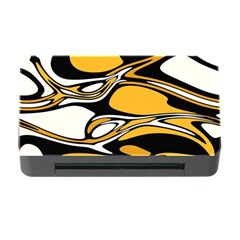 Black Yellow White Abstract Art Memory Card Reader With Cf