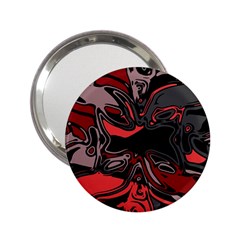 Red Black Grey Abstract Art 2 25  Handbag Mirrors by SpinnyChairDesigns