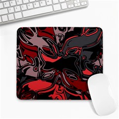 Red Black Grey Abstract Art Large Mousepads by SpinnyChairDesigns