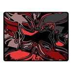 Red Black Grey Abstract Art Fleece Blanket (Small) 50 x40  Blanket Front