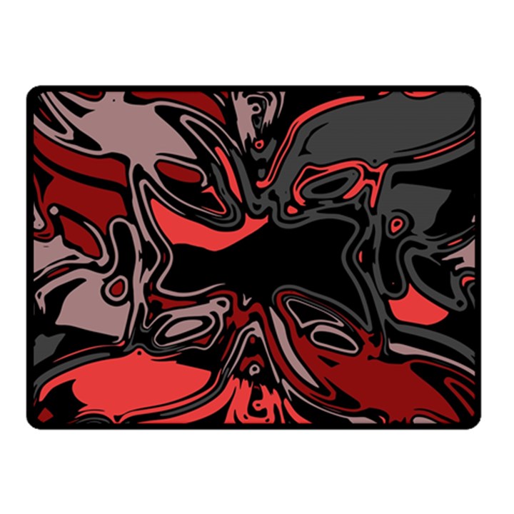 Red Black Grey Abstract Art Fleece Blanket (Small)