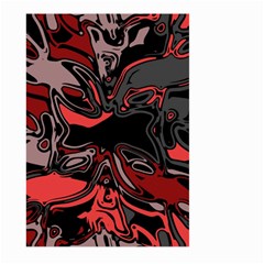 Red Black Grey Abstract Art Large Garden Flag (two Sides) by SpinnyChairDesigns