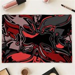 Red Black Grey Abstract Art Cosmetic Bag (XXL) Front