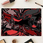 Red Black Grey Abstract Art Cosmetic Bag (XXL) Back