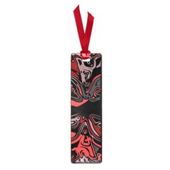 Red Black Grey Abstract Art Small Book Marks by SpinnyChairDesigns