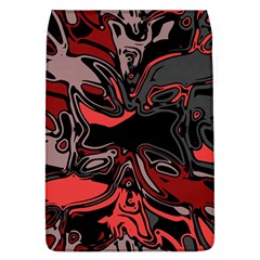 Red Black Grey Abstract Art Removable Flap Cover (l) by SpinnyChairDesigns