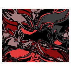 Red Black Grey Abstract Art Double Sided Flano Blanket (medium)  by SpinnyChairDesigns