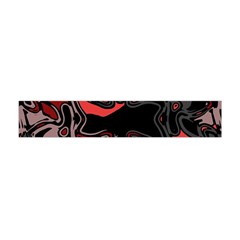 Red Black Grey Abstract Art Flano Scarf (mini) by SpinnyChairDesigns