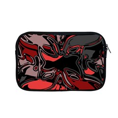 Red Black Grey Abstract Art Apple Macbook Pro 13  Zipper Case by SpinnyChairDesigns