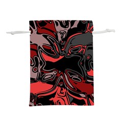 Red Black Grey Abstract Art Lightweight Drawstring Pouch (s) by SpinnyChairDesigns