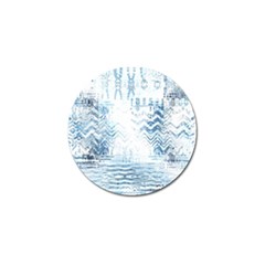 Boho Faded Blue Denim White Batik Golf Ball Marker (4 Pack) by SpinnyChairDesigns