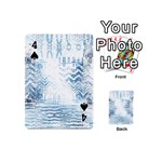 Boho Faded Blue Denim White Batik Playing Cards 54 Designs (Mini) Front - Spade4